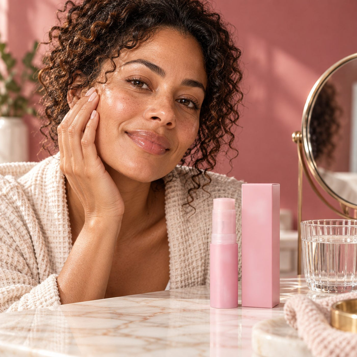 Skin that looks bounced back